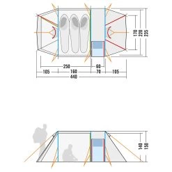 Tatonka Alaska 3 DLX - 3-Personen Zelt -Camping Gear Verkauf tatonka alaska 3 dlx 3 personen zelt detail 12