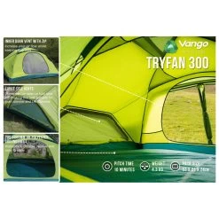 Vango Tryfan 300 - 3-Personen Zelt -Camping Gear Verkauf vango tryfan 300 3 personen zelt detail 3